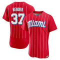 Friene M.Marlins #37 Anthony Bender Player Red City Connect Home Limited Elite Stitched Jerseys