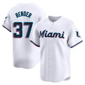 Friene M.Marlins #37 Anthony Bender Player White  Home Limited Stitched Jerseys