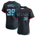 Friene M.Marlins #39 Eury Perez Player Black City Connect Home Limited Stitched Jerseys