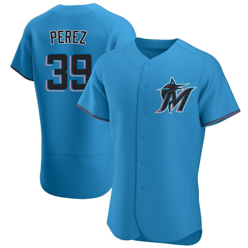 Friene M.Marlins #39 Eury Perez Player Blue Home Limited Elite Stitched Jerseys