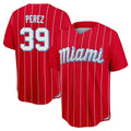 Friene M.Marlins #39 Eury Perez Player Red City Connect Home Game Stitched Jerseys