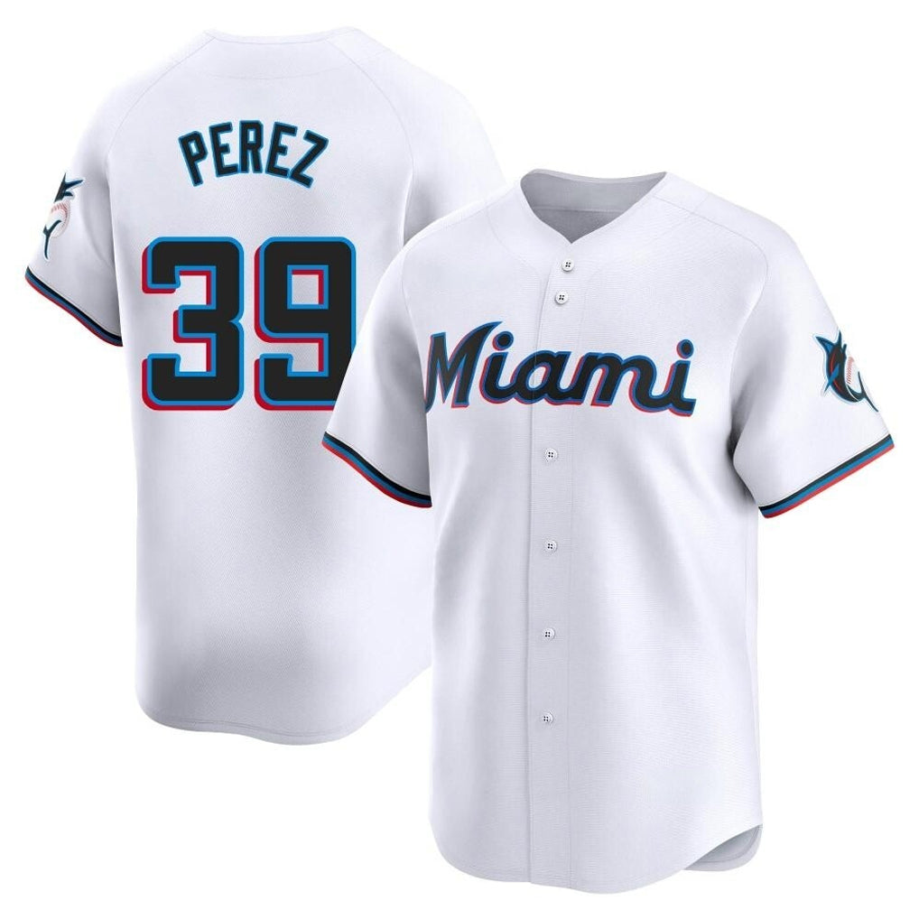 Friene M.Marlins #39 Eury Perez Player White  Home Limited Stitched Jerseys