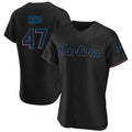 Friene M.Marlins #47 John King Player Black Home Limited Elite Stitched Jerseys