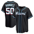 Friene M.Marlins #50 Agustin Ramirez Player Black Fashion Out Home Game Stitched Jerseys