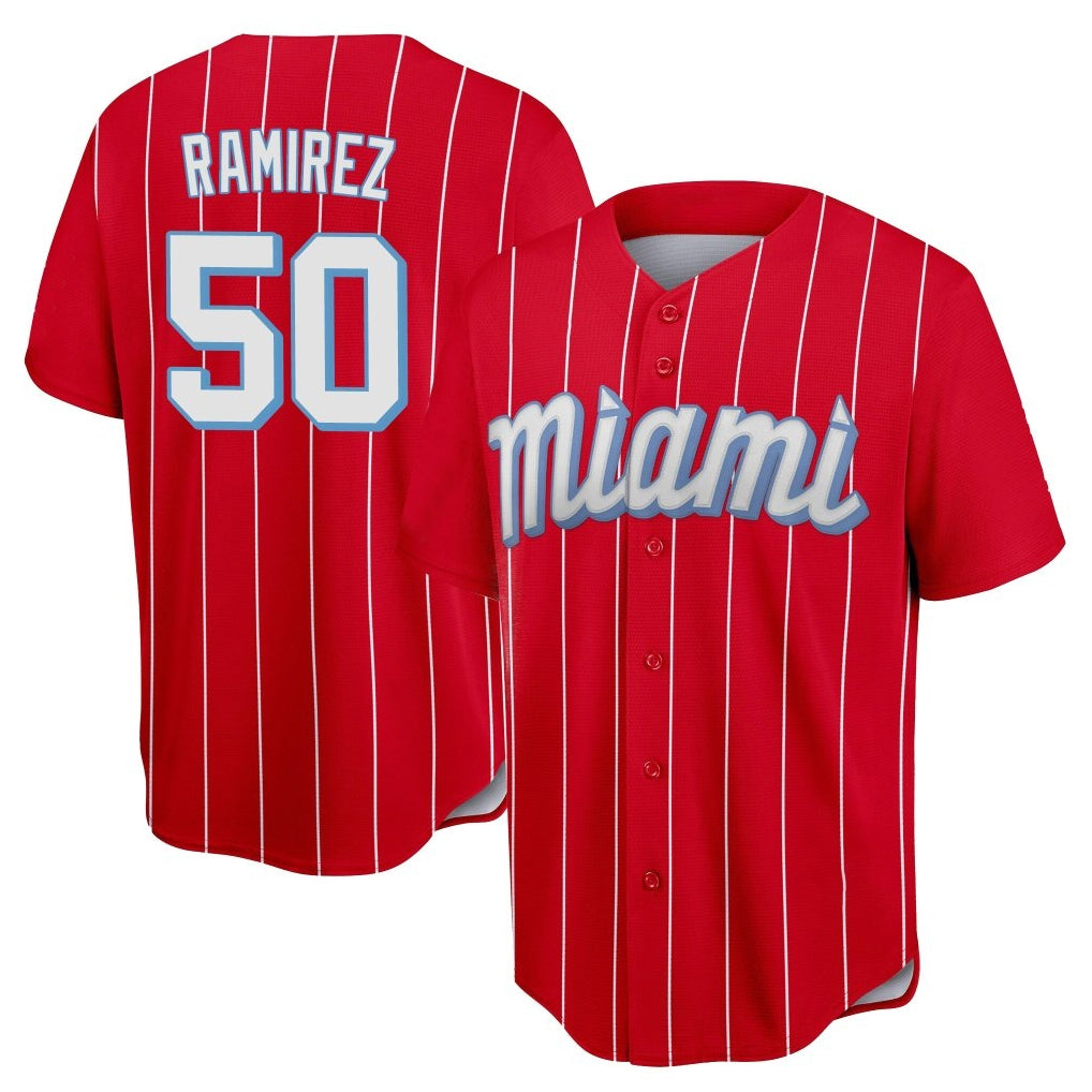 Friene M.Marlins #50 Agustin Ramirez Player Red City Connect Home Game Stitched Jerseys