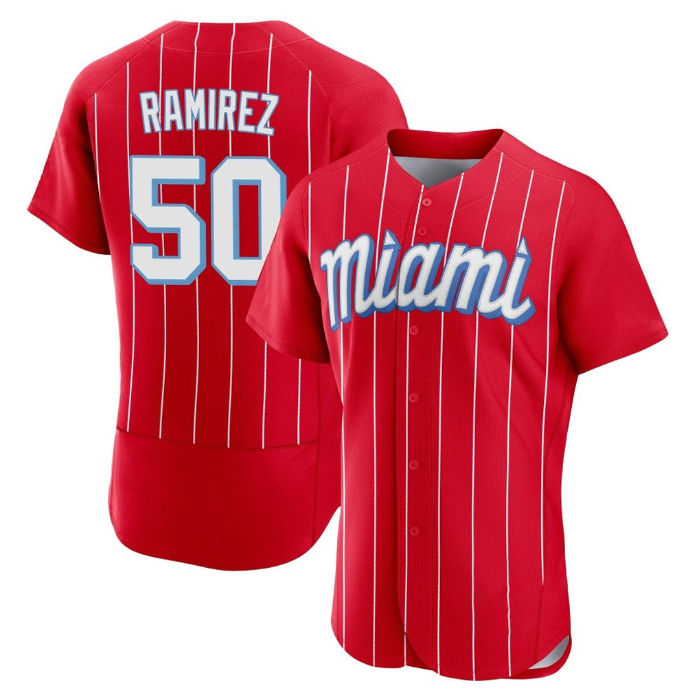 Friene M.Marlins #50 Agustin Ramirez Player Red City Connect Home Limited Elite Stitched Jerseys