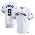 Friene M.Marlins #9 Xavier Edwards Player White  Home Limited Stitched Jerseys