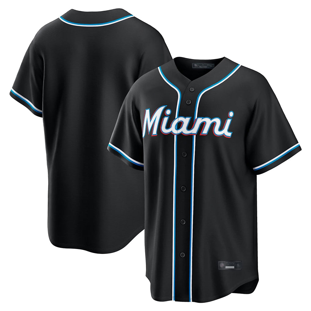 Friene M.Marlins ## Marlins Blank Player Black Fashion Out Home Game Stitched Jerseys