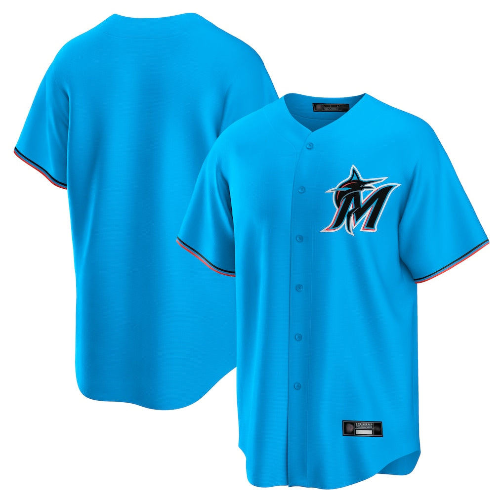 Friene M.Marlins ## Marlins Blank Player Blue Home Game Stitched Jerseys