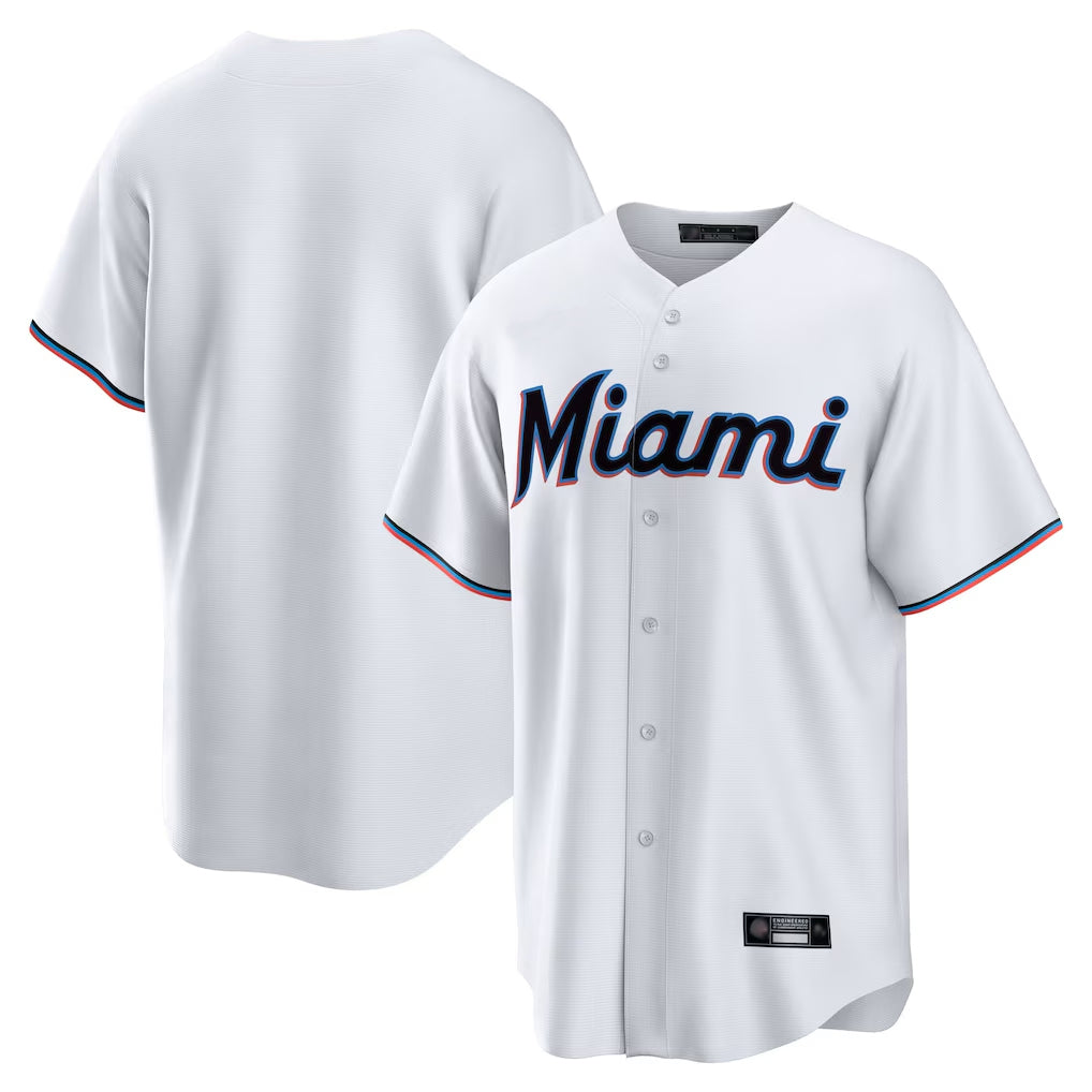 Friene M.Marlins ## Marlins Blank Player White  Home Game Stitched Jerseys