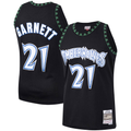 Friene M.Timberwolves #21 Kevin Garnett Mitchell & Ness Black Hardwood Classics Swingman Stitched Jerseys