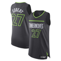 Friene M.Timberwolves #27 Rudy Gobert Jordan Brand Anthracite Authentic Stitched Jerseys- Statement Edition