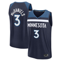 Friene M.Timberwolves #3 Jaden McDaniels Navy Fast Break Replica Stitched Jerseys - Icon Edition