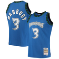 Friene M.Timberwolves #3 Stephon Marbury Mitchell & Ness Blue 199697 Hardwood Classics Swingman Stitched Jerseys