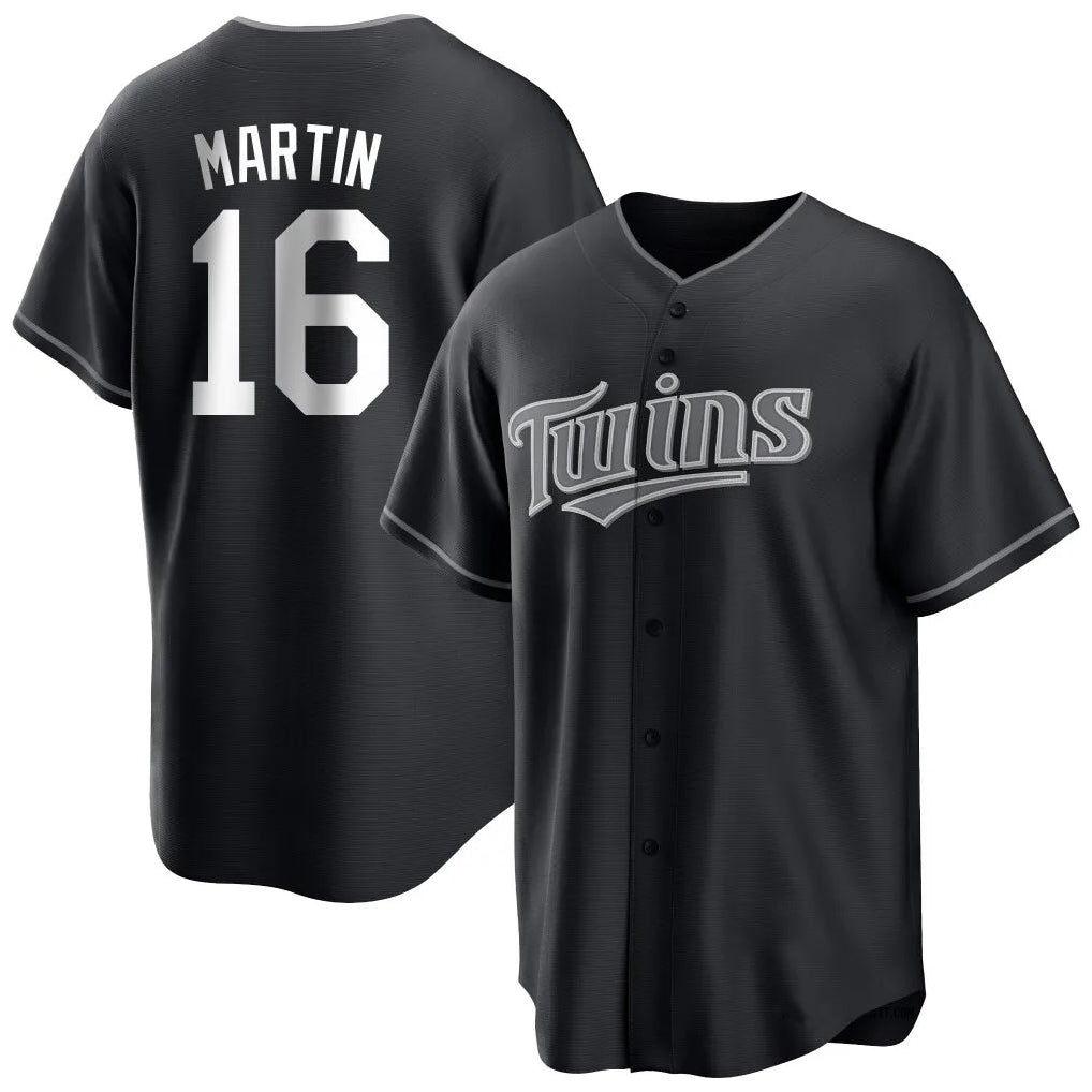 Friene M.Twins #16 Austin Martin Player Black Home Game Stitched Jerseys