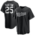 Friene M.Twins #25 Byron Buxton Player Black Home Game Stitched Jerseys