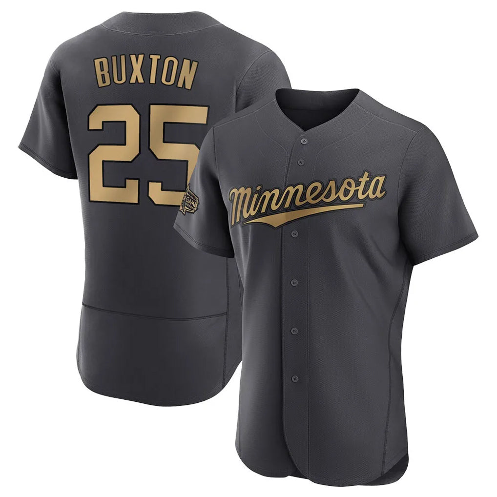 Friene M.Twins #25 Byron Buxton Player Charcoal All-Star Limited Elite Home Stitched Jerseys