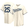 Friene M.Twins #25 Byron Buxton Player Cream Game Limited Home Stitched Jerseys