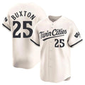 Friene M.Twins #25 Byron Buxton Player Cream Home Limited Stitched Jerseys