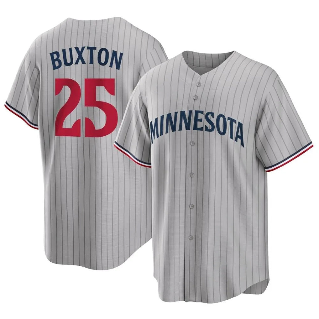Friene M.Twins #25 Byron Buxton Player Gray Game Limited Home Stitched Jerseys