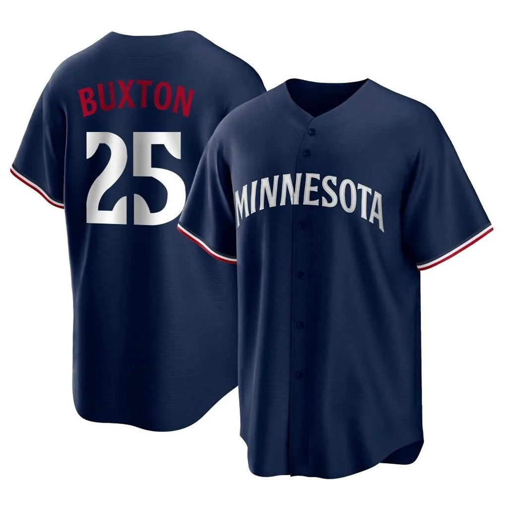 Friene M.Twins #25 Byron Buxton Player Navy Replica Alternate Home Stitched Jerseys