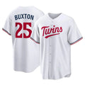 Friene M.Twins #25 Byron Buxton Player White Home Game Stitched Jerseys