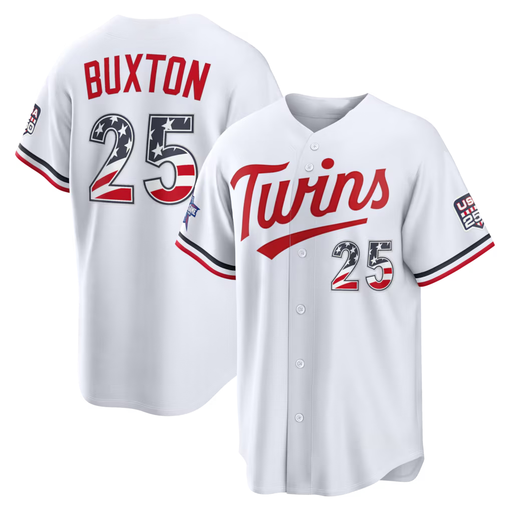 Friene M.Twins #25 Byron Buxton White 2026 All-Star Edition Stars & Stripes Stadium Jerseys