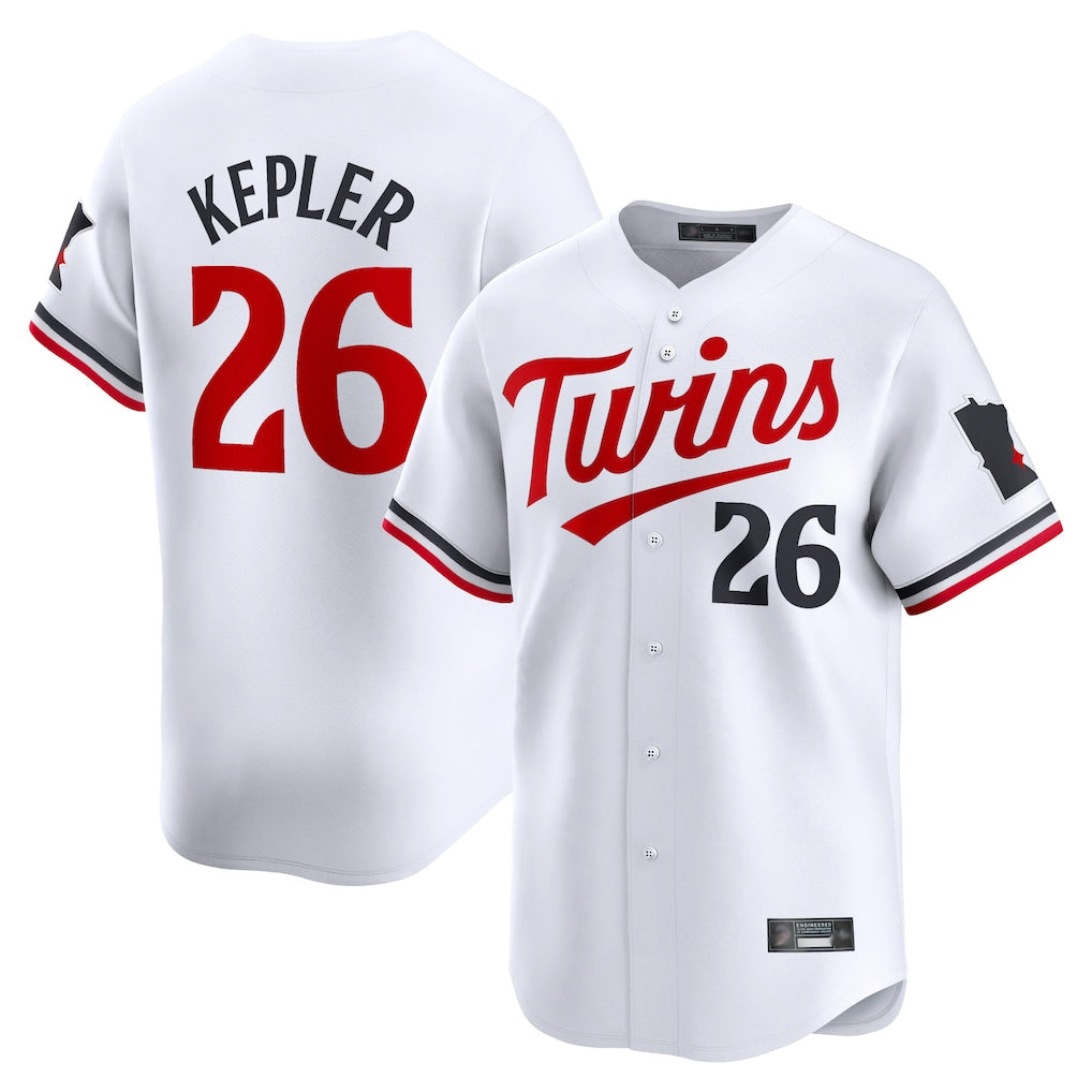 Friene M.Twins #26 Max Kepler Player White Home Limited Stitched Jerseys