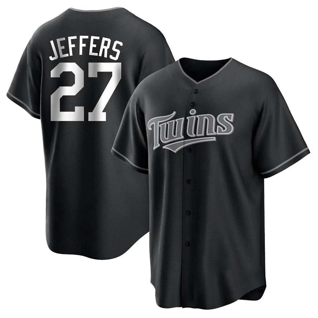 Friene M.Twins #27 Ryan Jeffers Player Black Home Game Stitched Jerseys