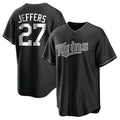 Friene M.Twins #27 Ryan Jeffers Player Black Home Game Stitched Jerseys