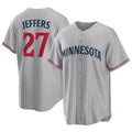 Friene M.Twins #27 Ryan Jeffers Player Gray Game Limited Home Stitched Jerseys