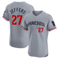 Friene M.Twins #27 Ryan Jeffers Player Gray Home Limited Elite Stitched Jerseys