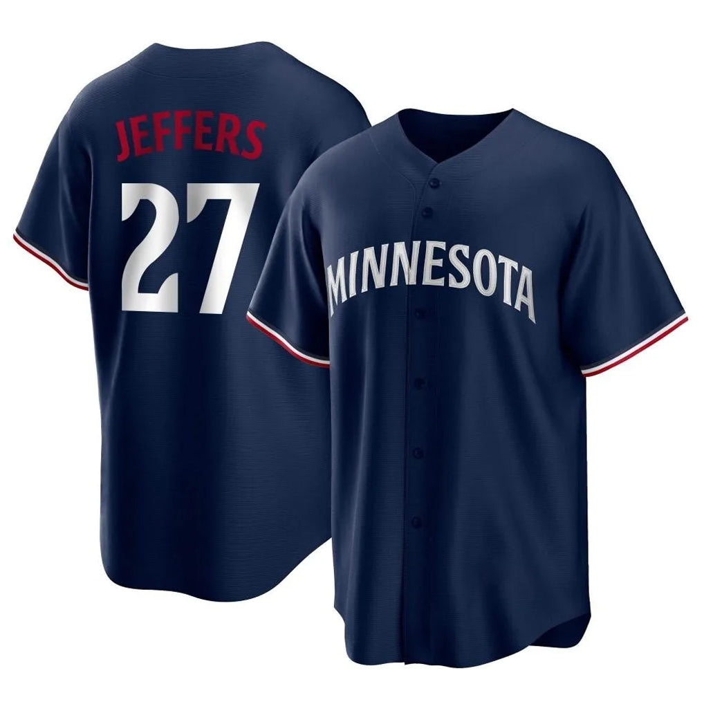 Friene M.Twins #27 Ryan Jeffers Player Navy Replica Alternate Home Stitched Jerseys