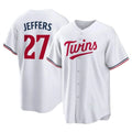 Friene M.Twins #27 Ryan Jeffers Player White Home Game Stitched Jerseys