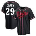 Friene M.Twins #29 Rod Carew Player Black Fashion Out Home Limited Stitched Jerseys