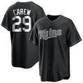 Friene M.Twins #29 Rod Carew Player Black Home Game Stitched Jerseys
