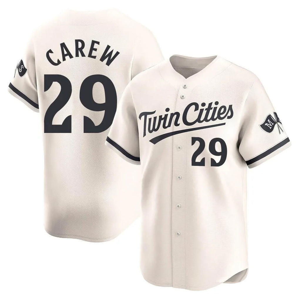 Friene M.Twins #29 Rod Carew Player Cream Home Limited Stitched Jerseys