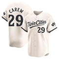 Friene M.Twins #29 Rod Carew Player Cream Home Limited Stitched Jerseys