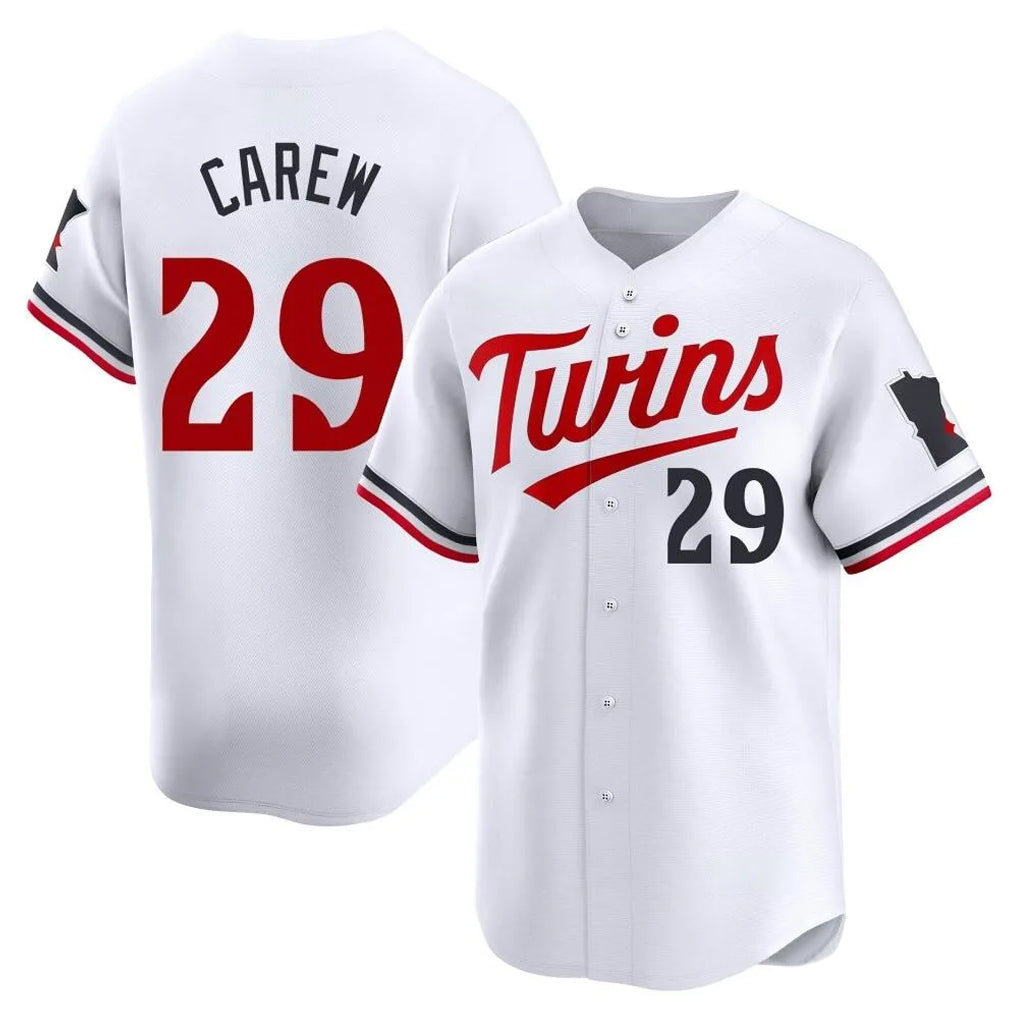Friene M.Twins #29 Rod Carew Player White Home Limited Stitched Jerseys