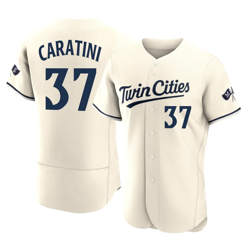 Friene M.Twins #37 Victor Caratini Player Cream Home Limited Elite Stitched Jerseys