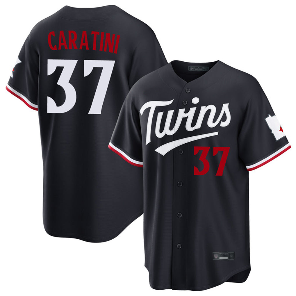 Friene M.Twins #37 Victor Caratini Player Navy Home Game Stitched Jerseys