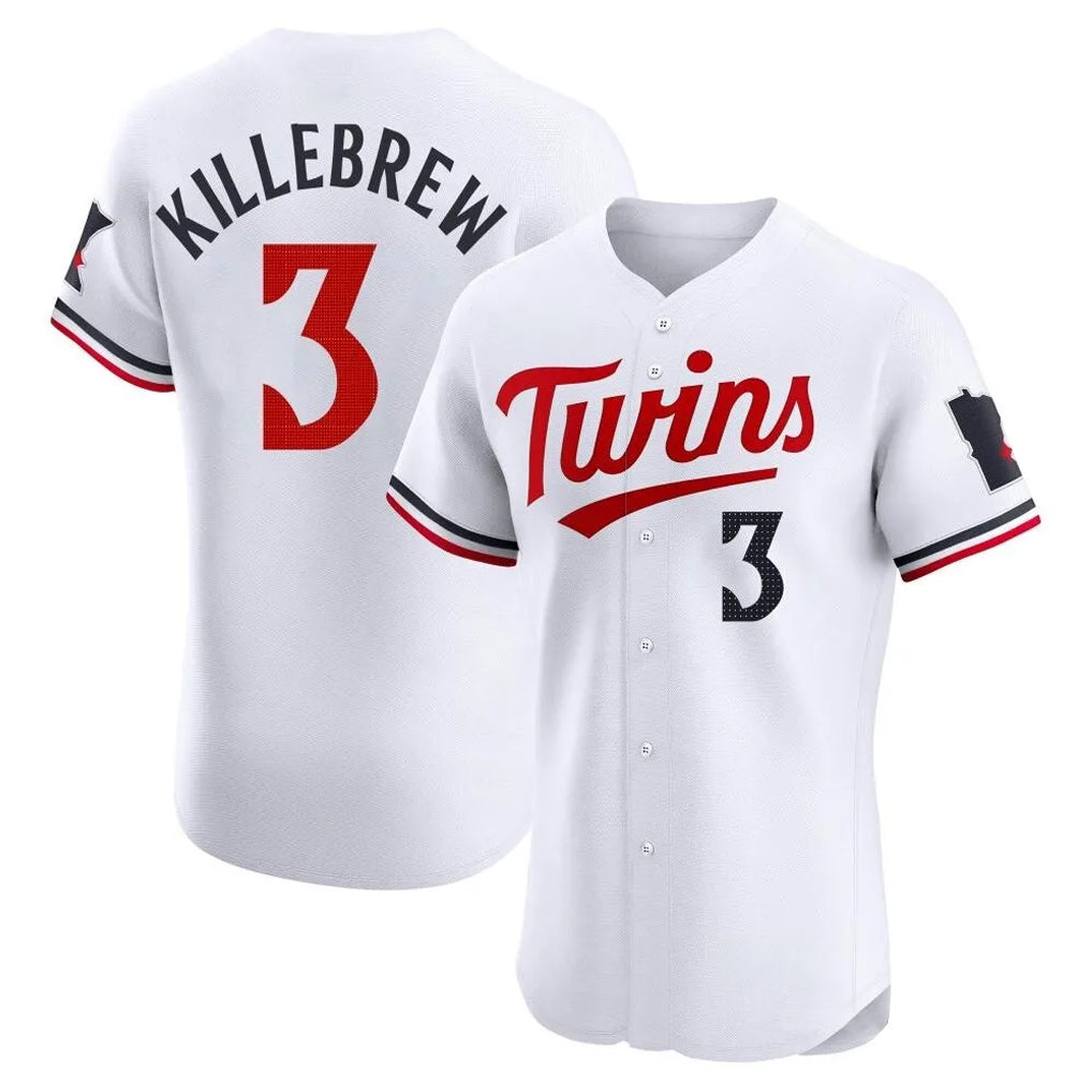 Friene M.Twins #3 Harmon Killebrew Player White Home Limited Elite Stitched Jerseys
