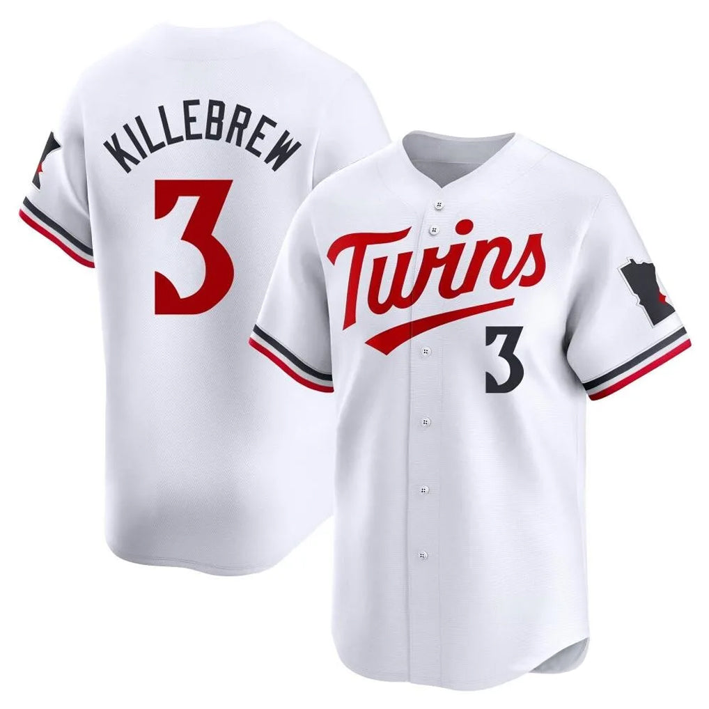 Friene M.Twins #3 Harmon Killebrew Player White Home Limited Stitched Jerseys