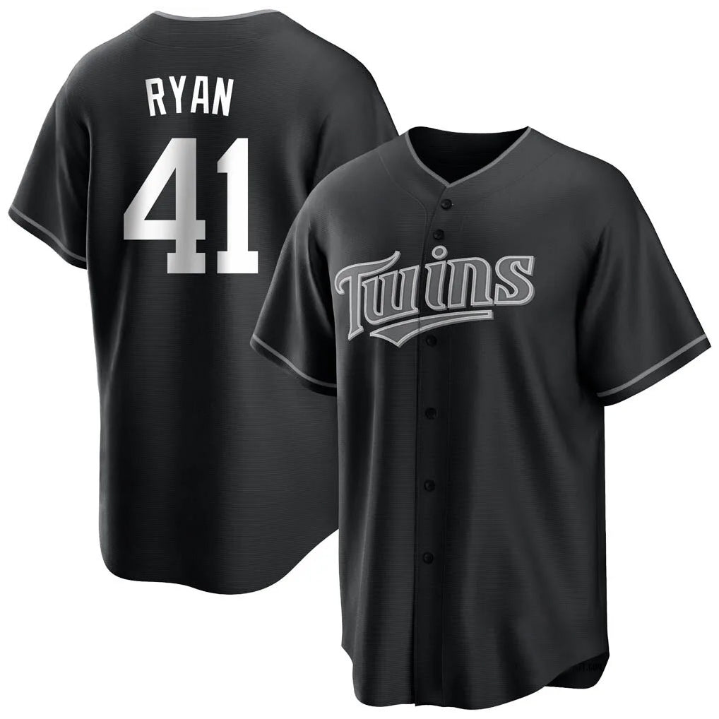 Friene M.Twins #41 Joe Ryan Player Black Home Game Stitched Jerseys