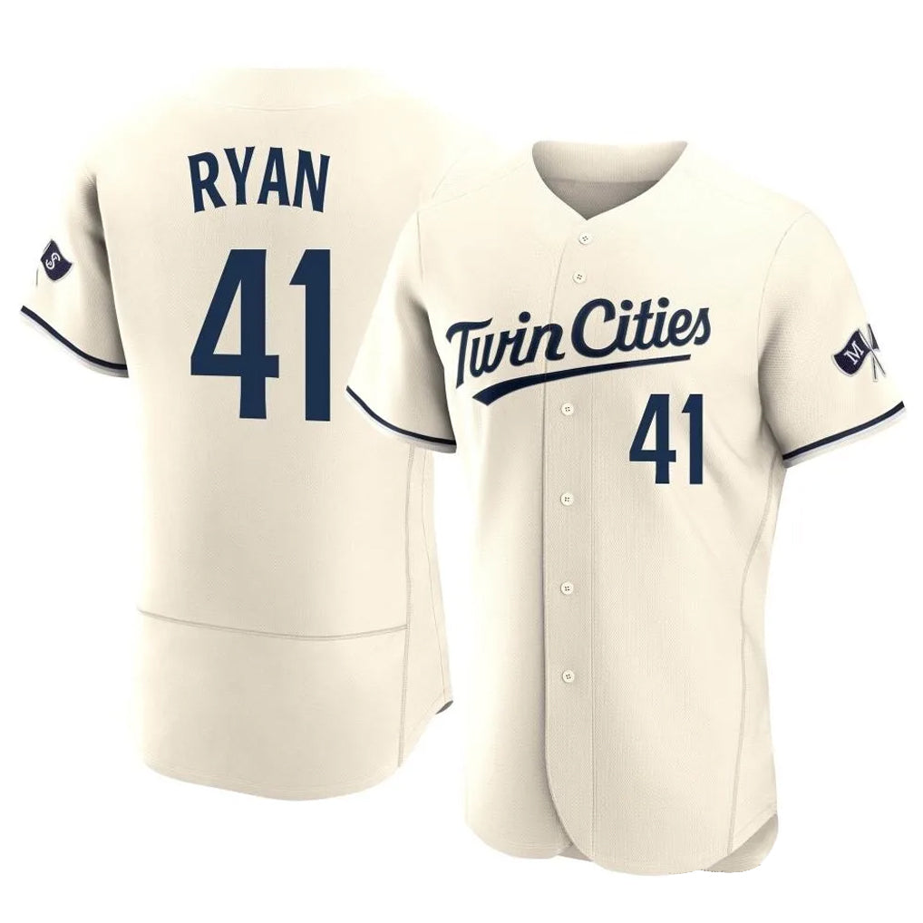 Friene M.Twins #41 Joe Ryan Player Cream Home Limited Elite Stitched Jerseys