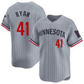 Friene M.Twins #41 Joe Ryan Player Gray Home Limited Stitched Jerseys