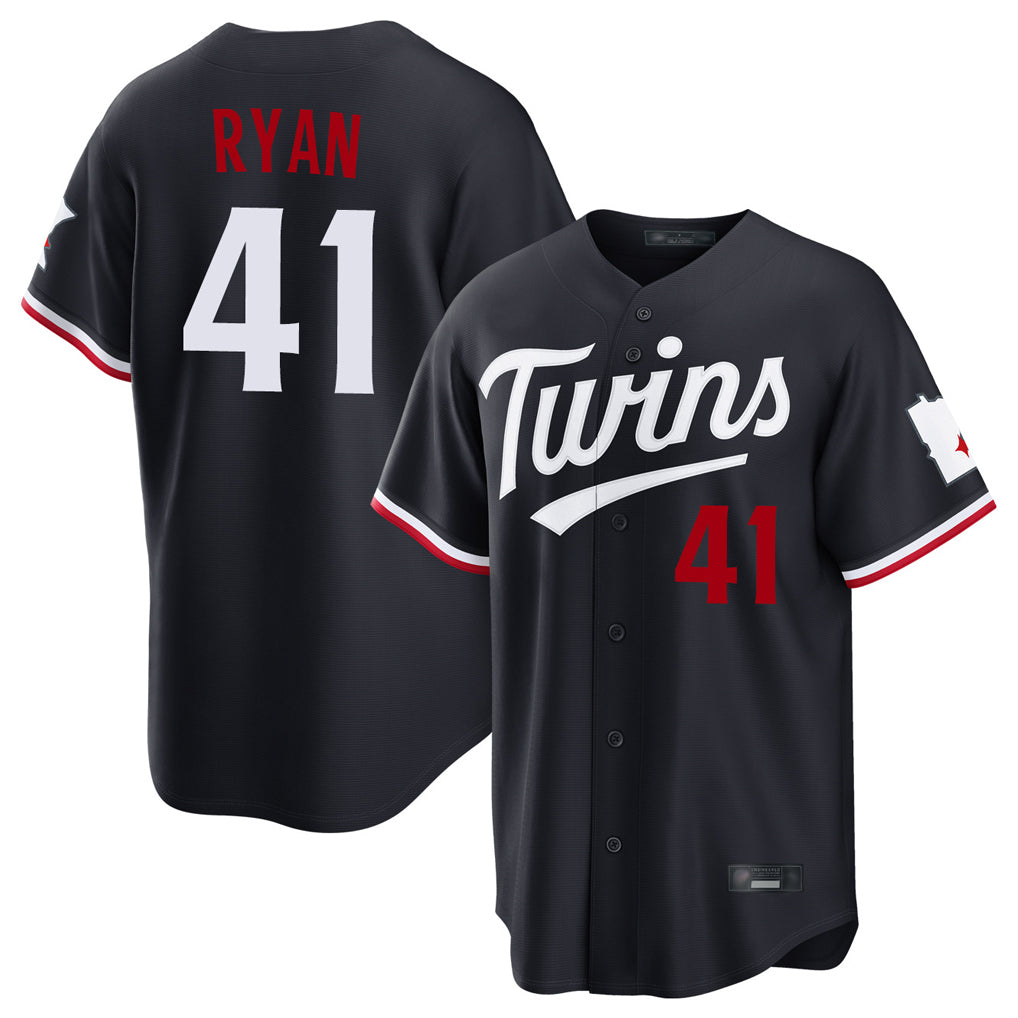 Friene M.Twins #41 Joe Ryan Player Navy Home Game Stitched Jerseys