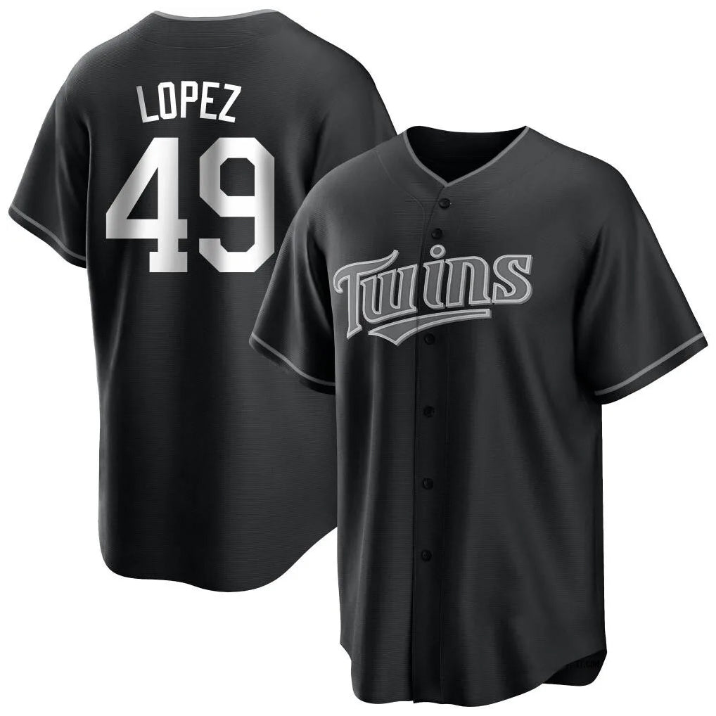 Friene M.Twins #49 Pablo Lopez Player Black Home Game Stitched Jerseys