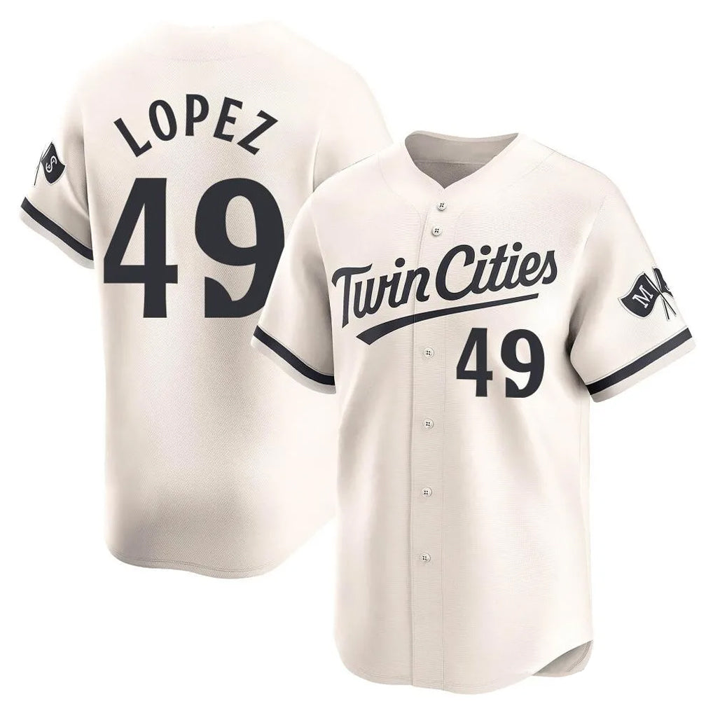 Friene M.Twins #49 Pablo Lopez Player Cream Home Limited Stitched Jerseys