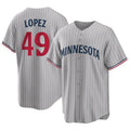 Friene M.Twins #49 Pablo Lopez Player Gray Game Limited Home Stitched Jerseys